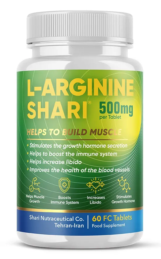 تصویر L Arginine SHARI 500 mg Tablet