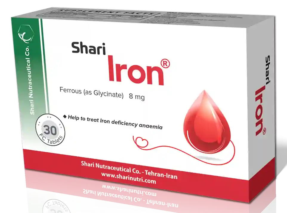تصویر Iron SHARI (Ferrous Glycinate) Tablet