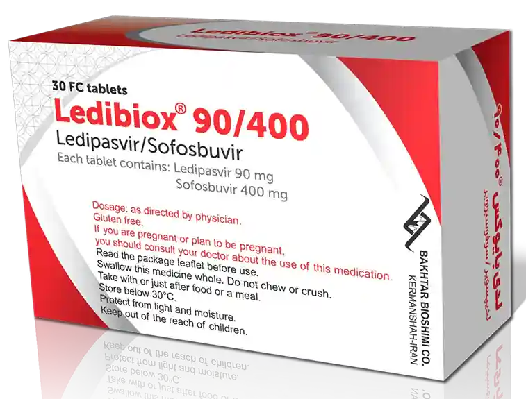 تصویر LEDIPASVIR/SOFOSBUVIR B.B 90/400 MG TAB-LEDIBIOX