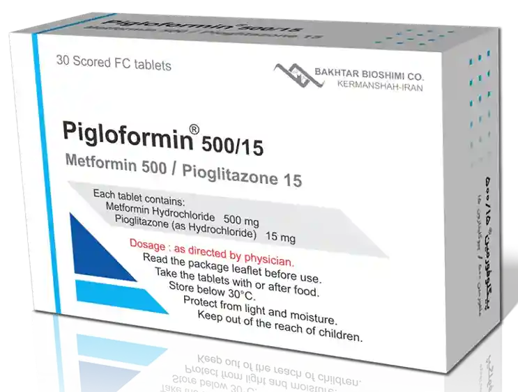 تصویر PIGLOFORMIN 500/15MG TAB