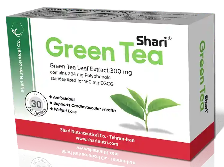 تصویر Green tea SHARI 300 mg TAB