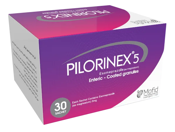 تصویر PILORINEX 5 mg Delayed Release Granule