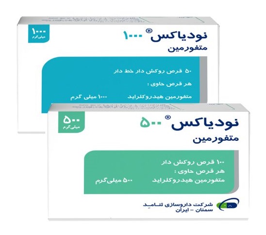 تصویر NODIAX 500 MG Tablet- METFORMIN SANA MED