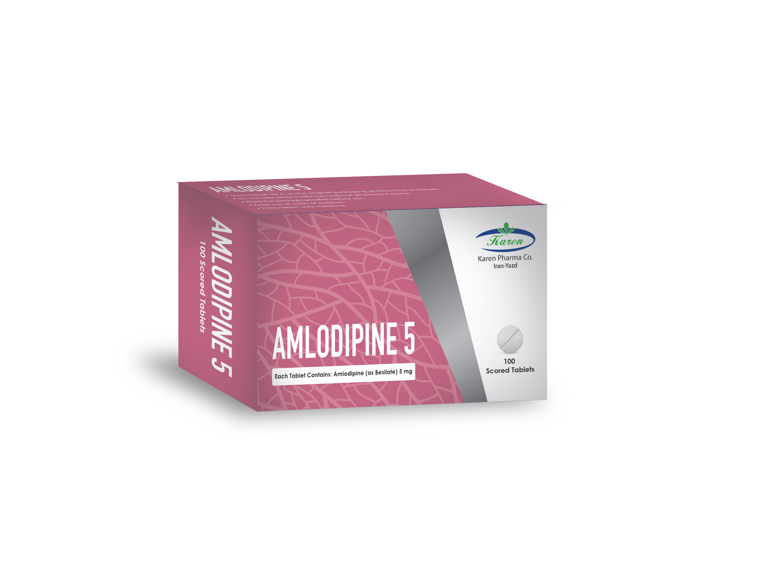 تصویر AMLODIPINE Karen 5 mg Tablet