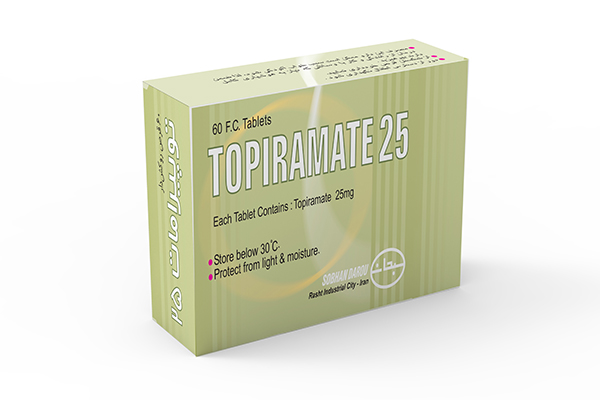 تصویر TOPIRAMATE SOBHANDAROU 25MG TAB