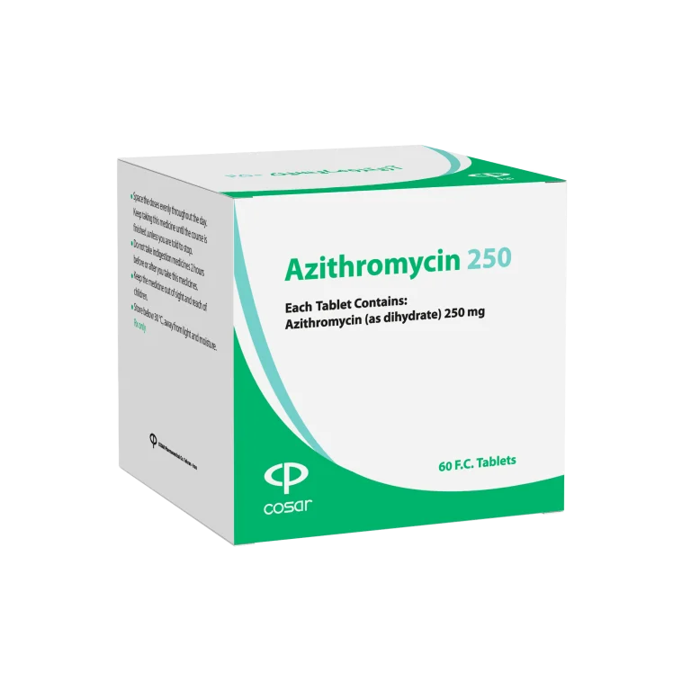 تصویر AZITHROMYCIN KOSAR 250 mg Tablet