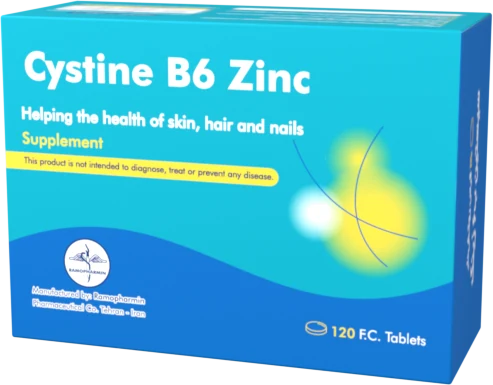 تصویر Cystine B6 Zinc RAMOPHARMIN 500+0.35+2.5Mg Tablet