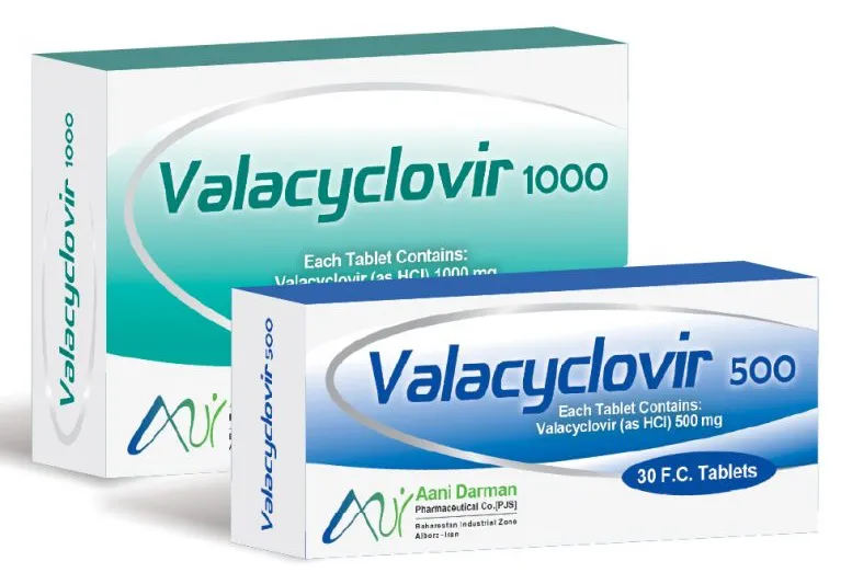 تصویر VALACYCLOVIR AANIDARMAN 500 mg Tablet