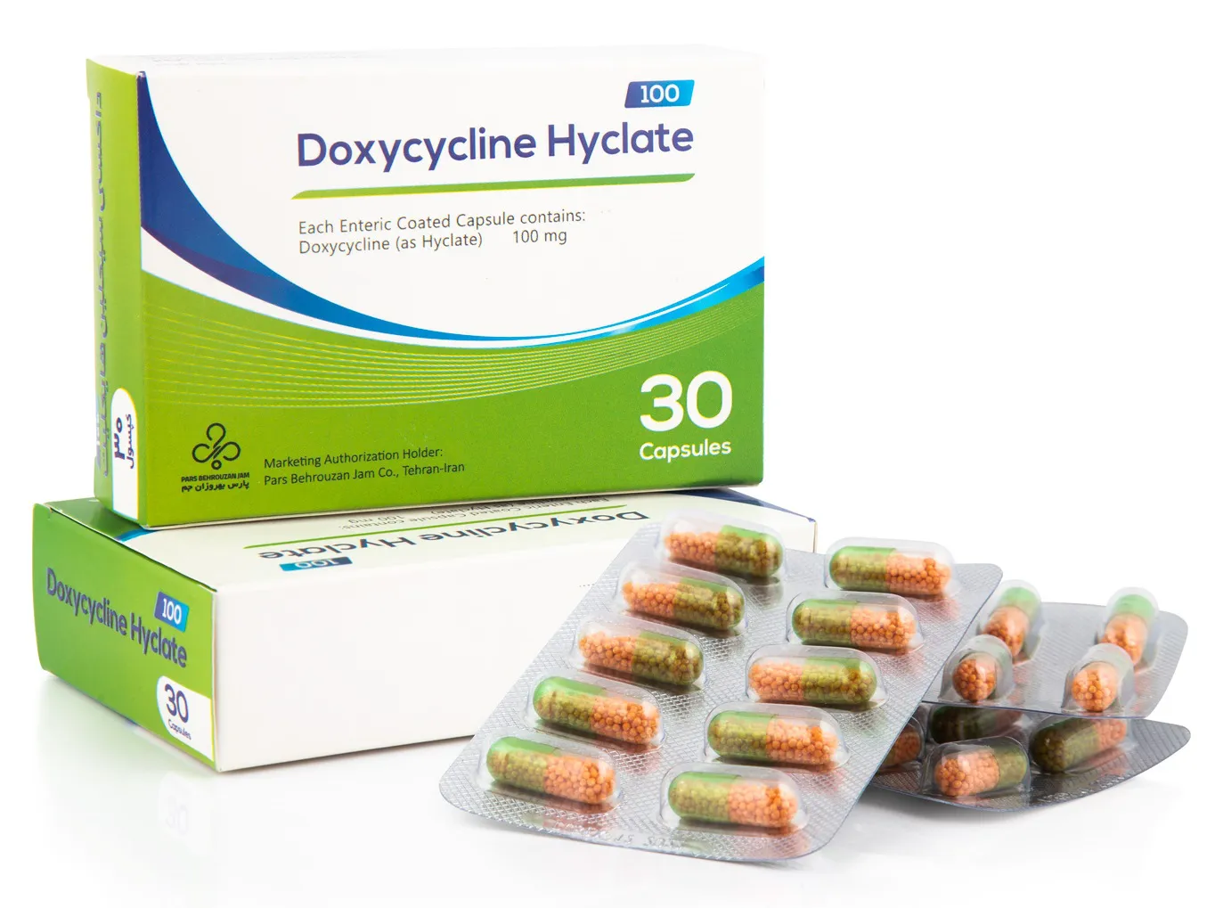 تصویر DOXYCYCLINE HYCLATE PBJ 100 mg Capsule