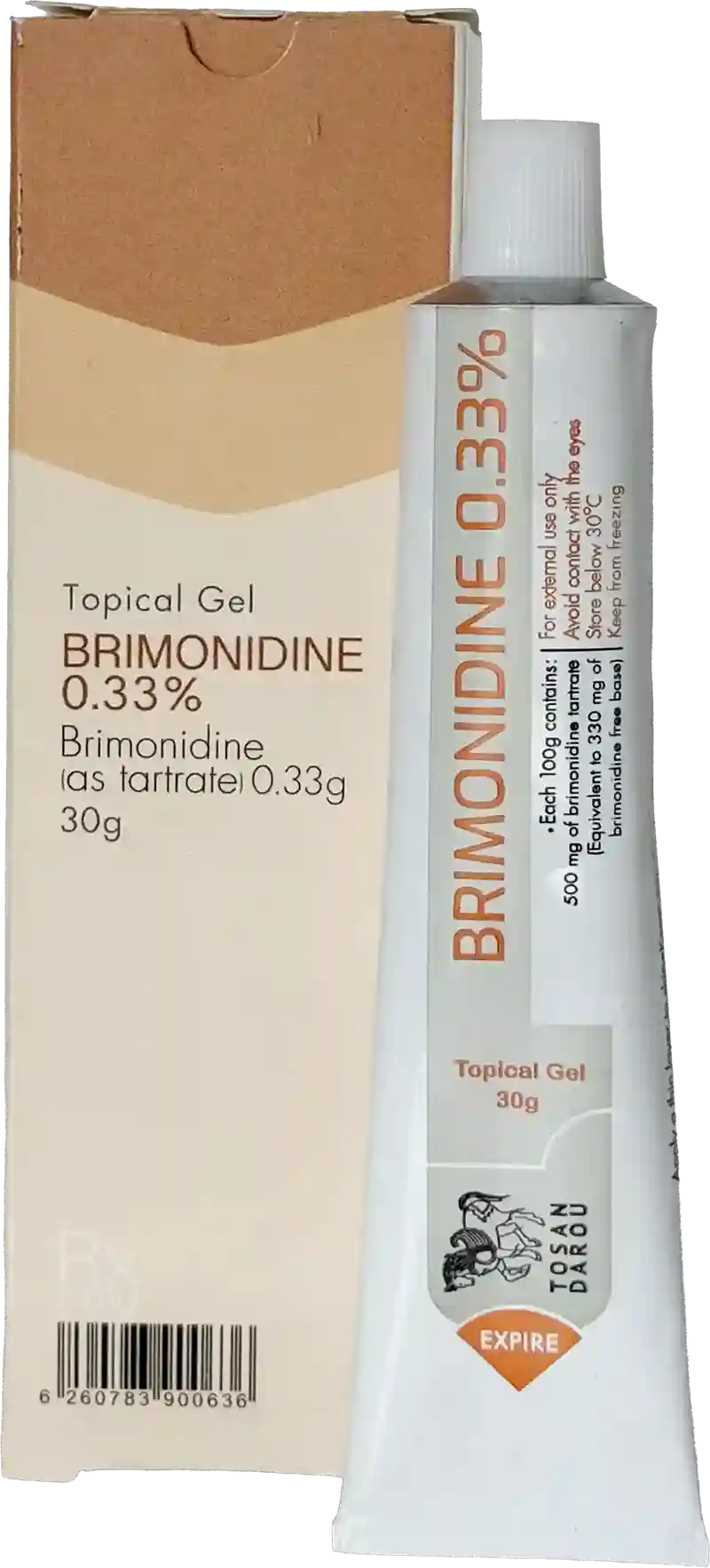 تصویر BRIMONIDIN TOSANDAROU  3 mg/1g 30Gr Topical Jel
