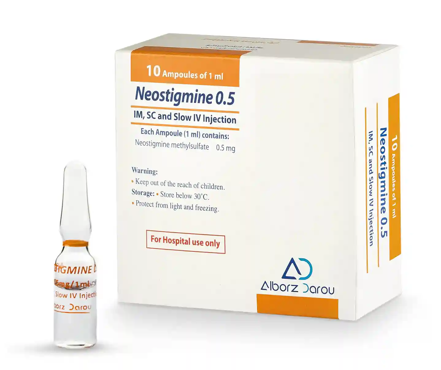 تصویر NEOSTIGMINE ALBORZ DAROU 0.5MG/1ML AMP