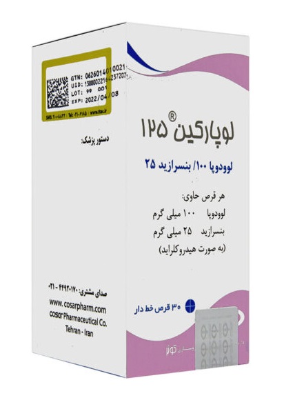 تصویر Levoparkin 125MG Tablet