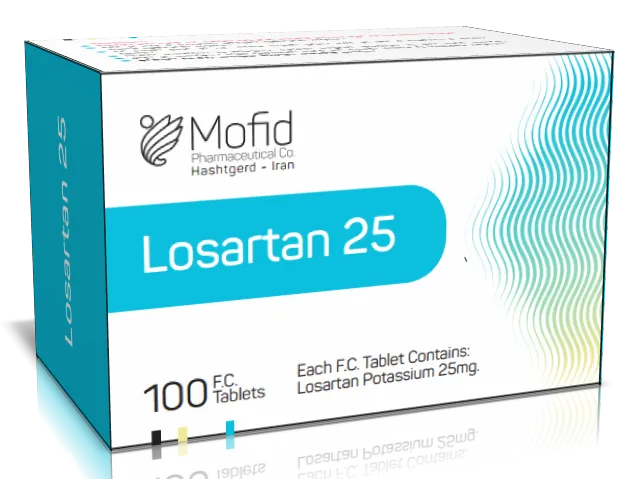 قرص لوزارتان مفید 25 میلی گرم